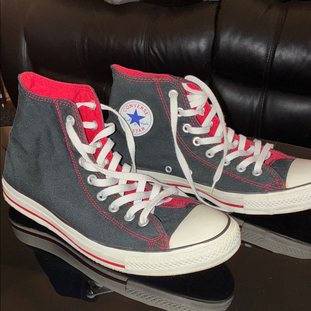 Black Men’s Converse Fuchsia High-Top Sneakers